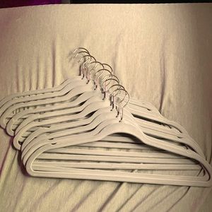 Grey swayed hangers. Set of 10. Lightly used.